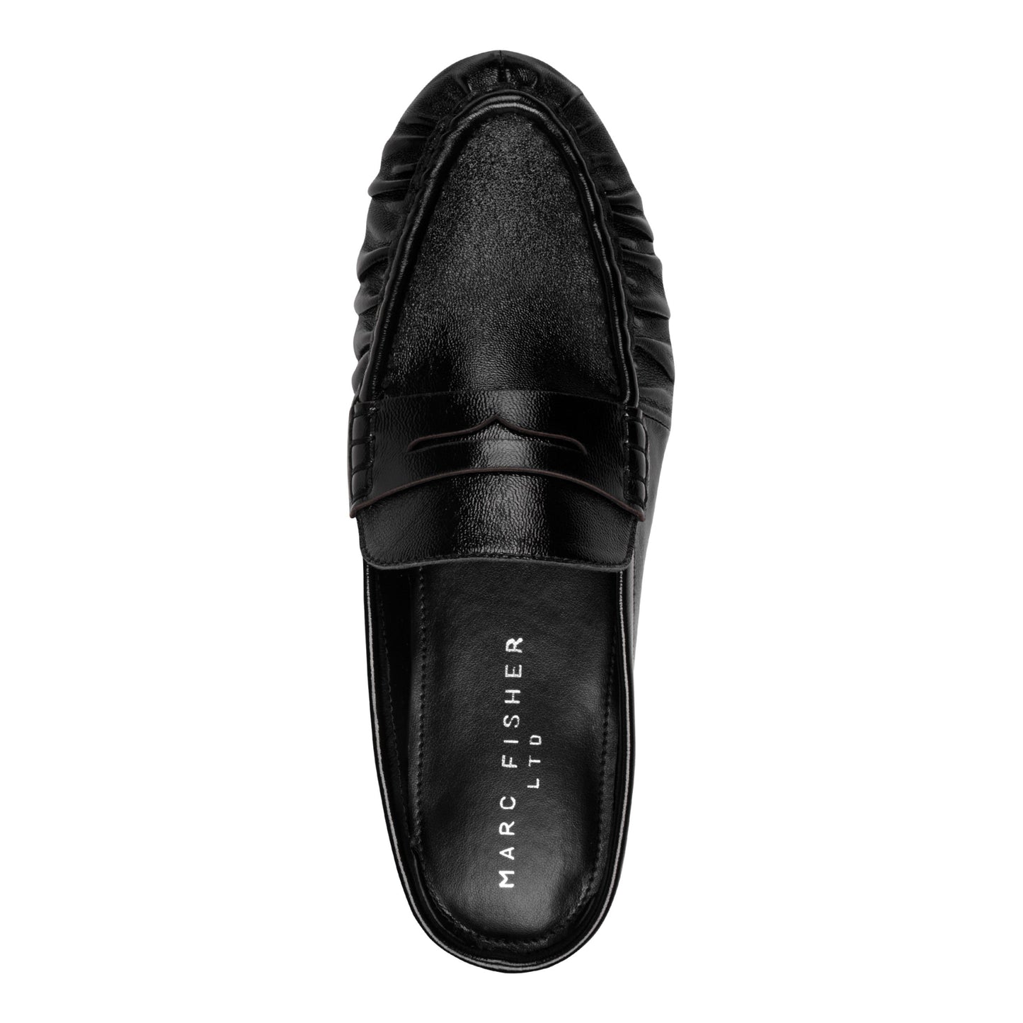 Marc Fisher Jaynie Leather Mule Loafer - Black Leather