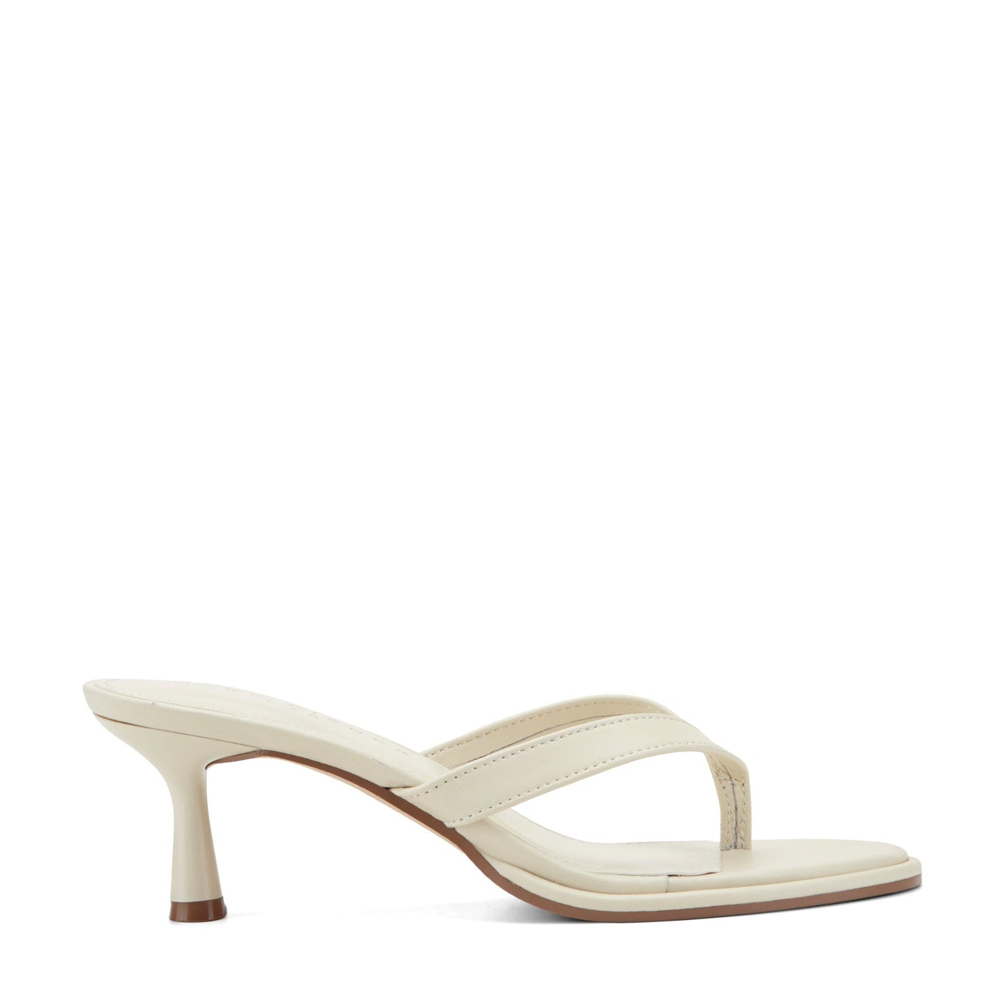 Marc Fisher Antonia Leather Thong Sandal - White Leather