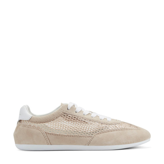 Marc Fisher Lexxy Suede Mesh Sneaker - Natural Suede/Mesh