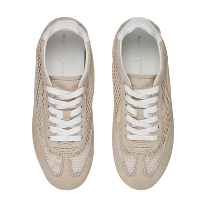 Marc Fisher Lexxy Suede Mesh Sneaker - Natural Suede/Mesh