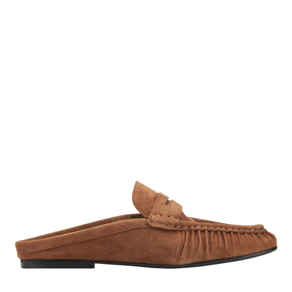 Marc Fisher Jaynie Leather Mule Loafer - Natural Suede