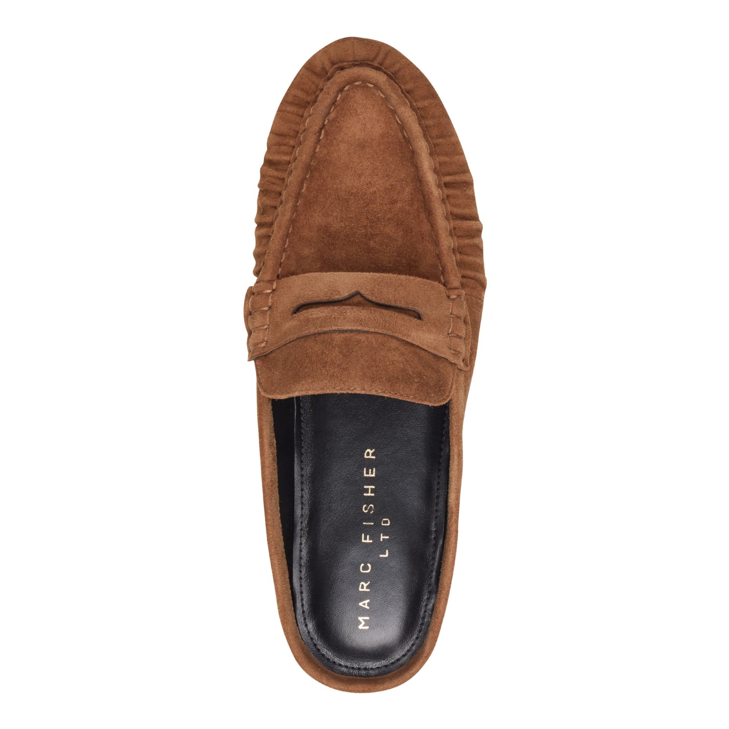 Marc Fisher Jaynie Leather Mule Loafer - Natural Suede