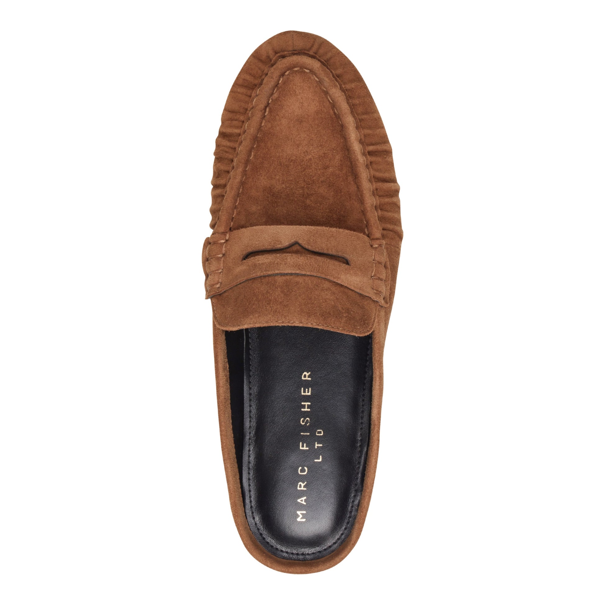 Marc Fisher Jaynie Leather Mule Loafer - Natural Suede