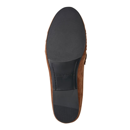Marc Fisher Jaynie Leather Mule Loafer - Natural Suede