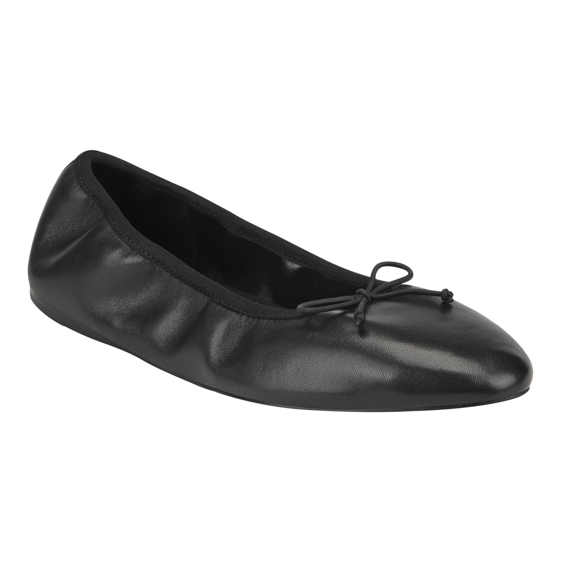 Marc Fisher Amellie Leather Ballet Flat - Black Leather