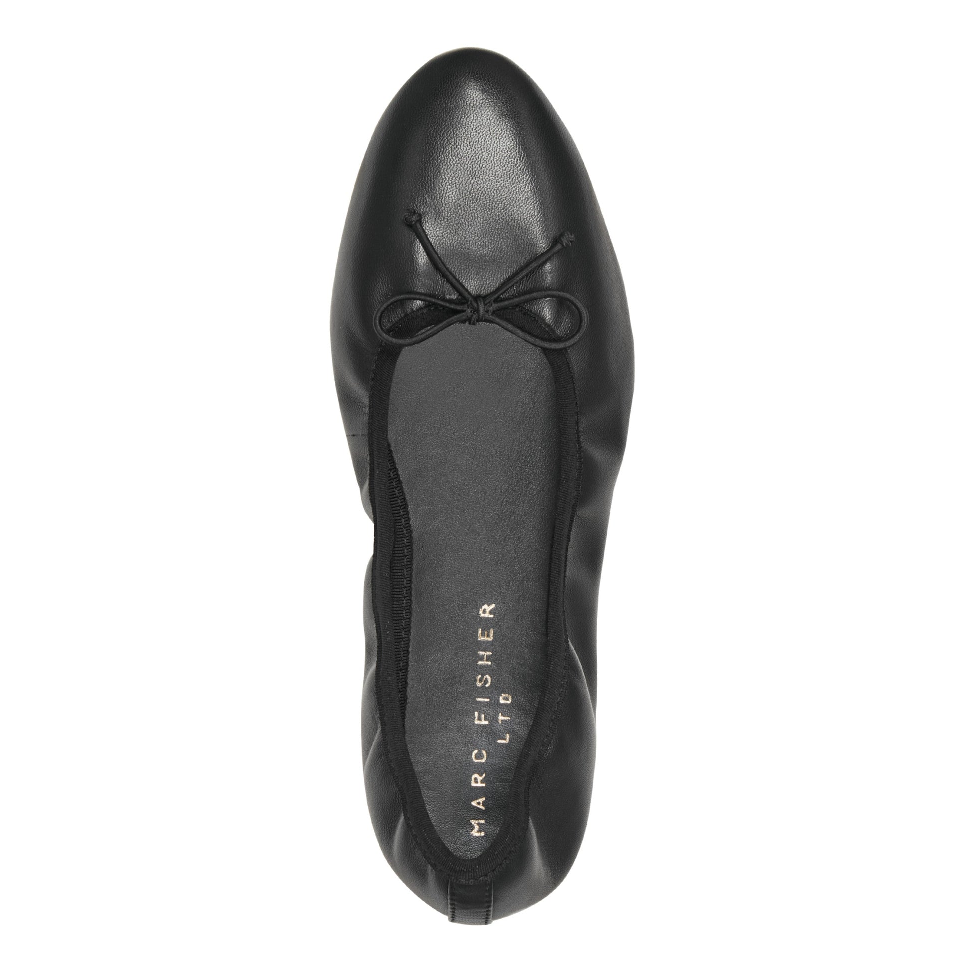 Marc Fisher Amellie Leather Ballet Flat - Black Leather