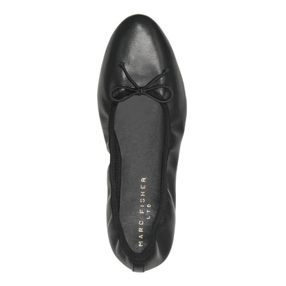 Marc Fisher Amellie Leather Ballet Flat - Black Leather