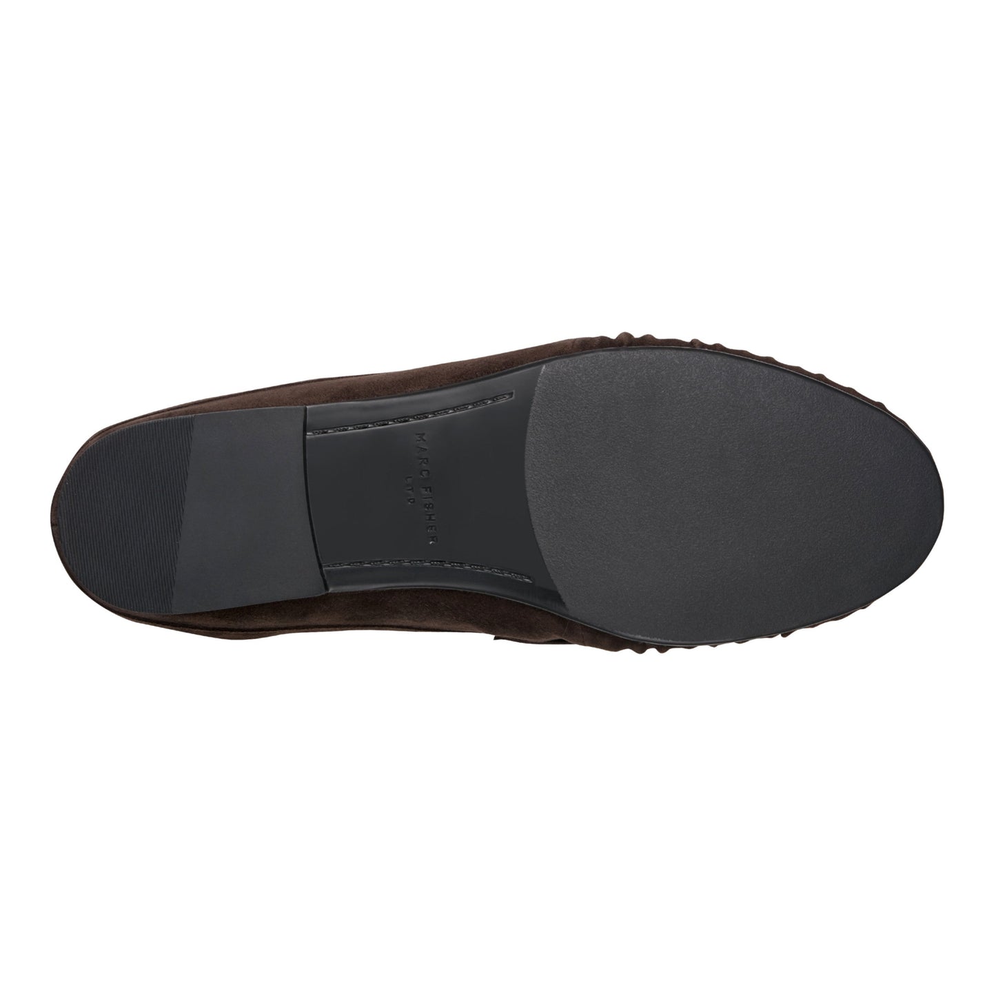 Marc Fisher Jaynie Leather Mule Loafer - Dark Brown Suede