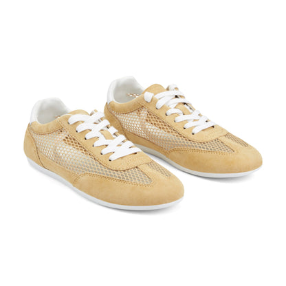 Marc Fisher Lexxy Suede Mesh Sneaker - Yellow Suede/Mesh