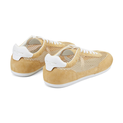 Marc Fisher Lexxy Suede Mesh Sneaker - Yellow Suede/Mesh