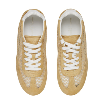 Marc Fisher Lexxy Suede Mesh Sneaker - Yellow Suede/Mesh