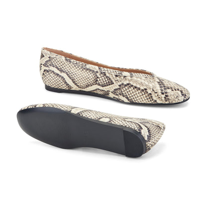 Marc Fisher Gradi Leather Ballet Flat - Snake Printed Leather