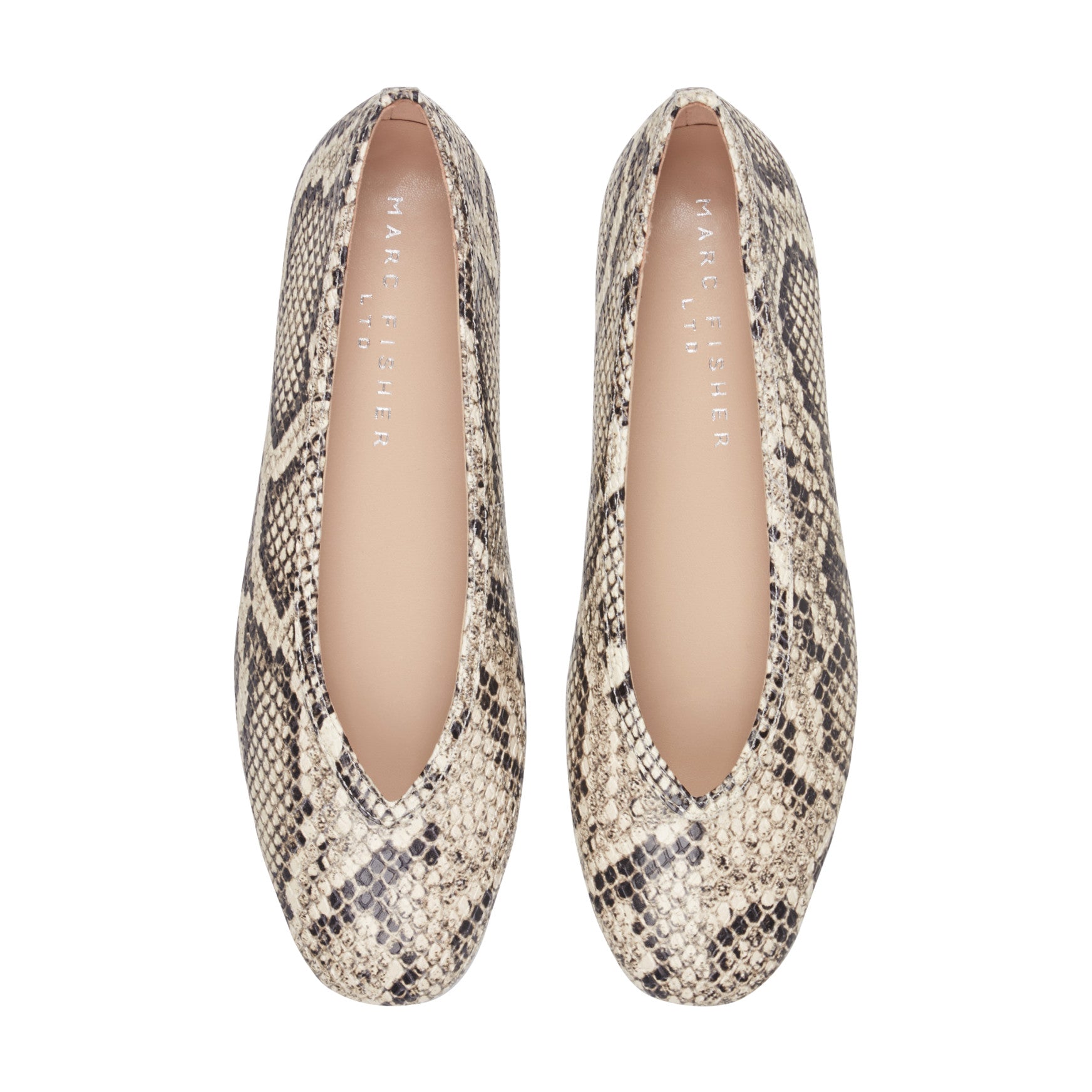 Marc Fisher Gradi Leather Ballet Flat - Snake Printed Leather