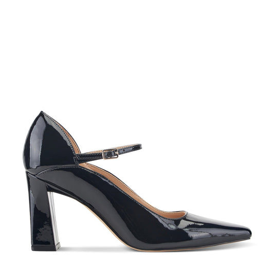 Marc Fisher Genevie Mary Jane Pump - Black Patent Leather