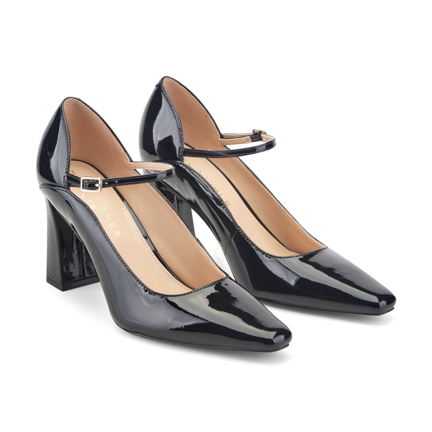 Marc Fisher Genevie Mary Jane Pump - Black Patent Leather