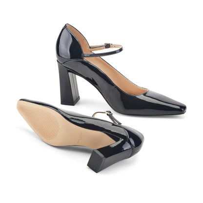 Marc Fisher Genevie Mary Jane Pump - Black Patent Leather