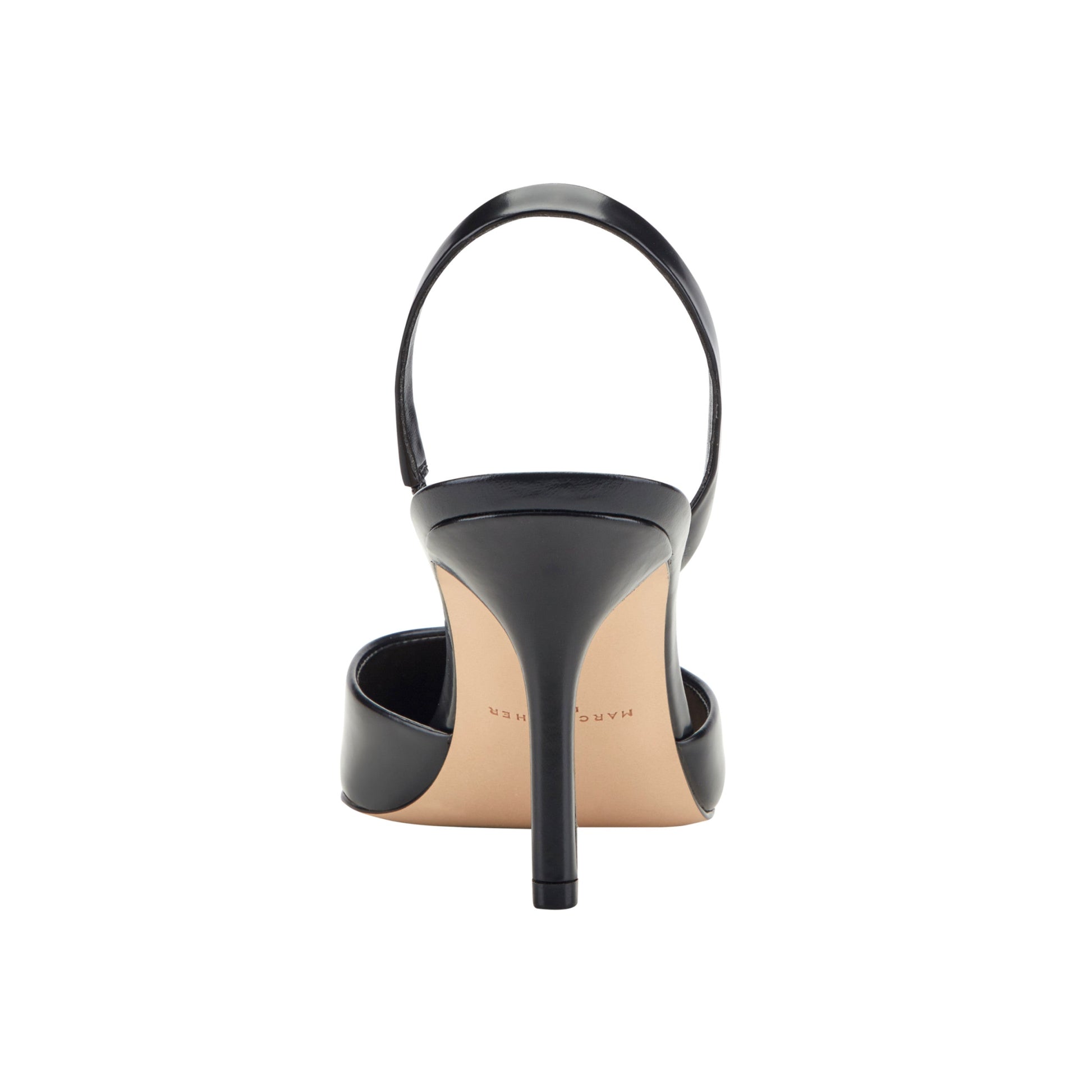 Marc Fisher Noland Leather Slingback Pump - Black Leather