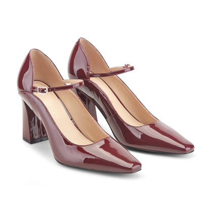 Marc Fisher Genevie Mary Jane Pump - Red Patent Leather