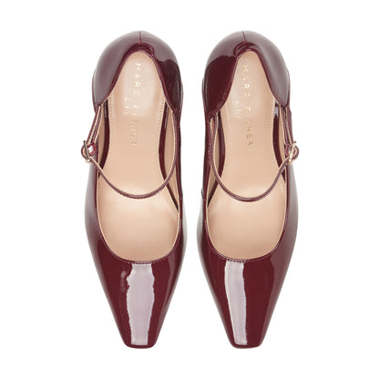 Marc Fisher Genevie Mary Jane Pump - Red Patent Leather