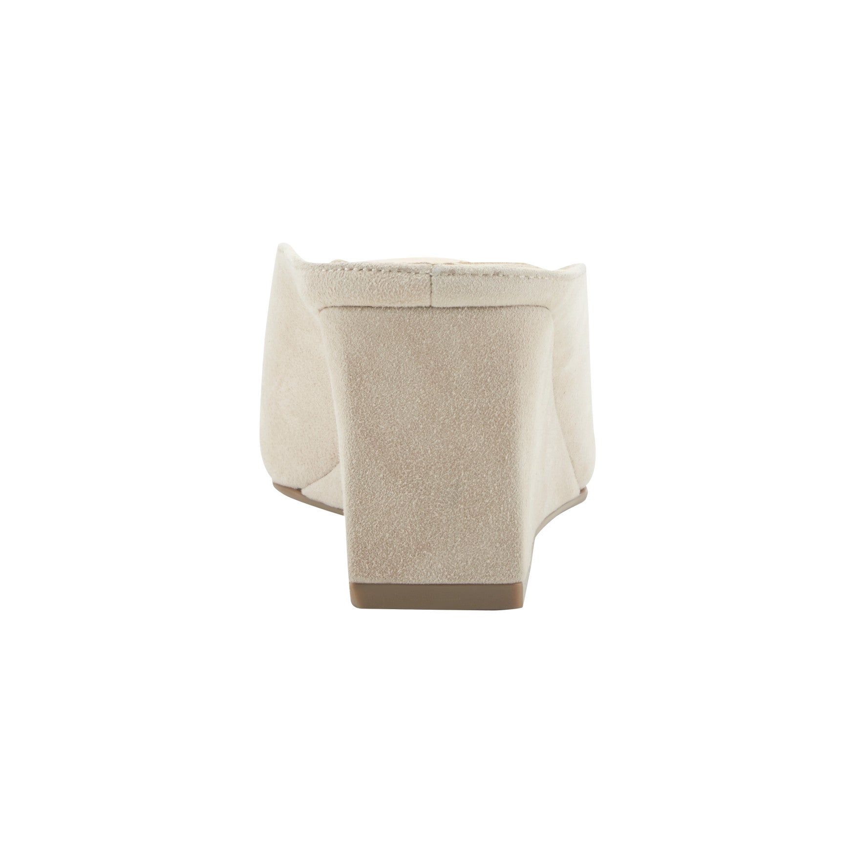 Marc Fisher Malley Leather Wedge Mule - Natural Suede
