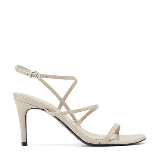 Marc Fisher Denzi Strappy Leather Sandal - Ivory Leather