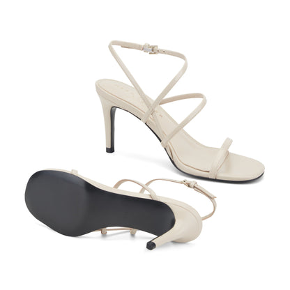 Marc Fisher Denzi Strappy Leather Sandal - Ivory Leather