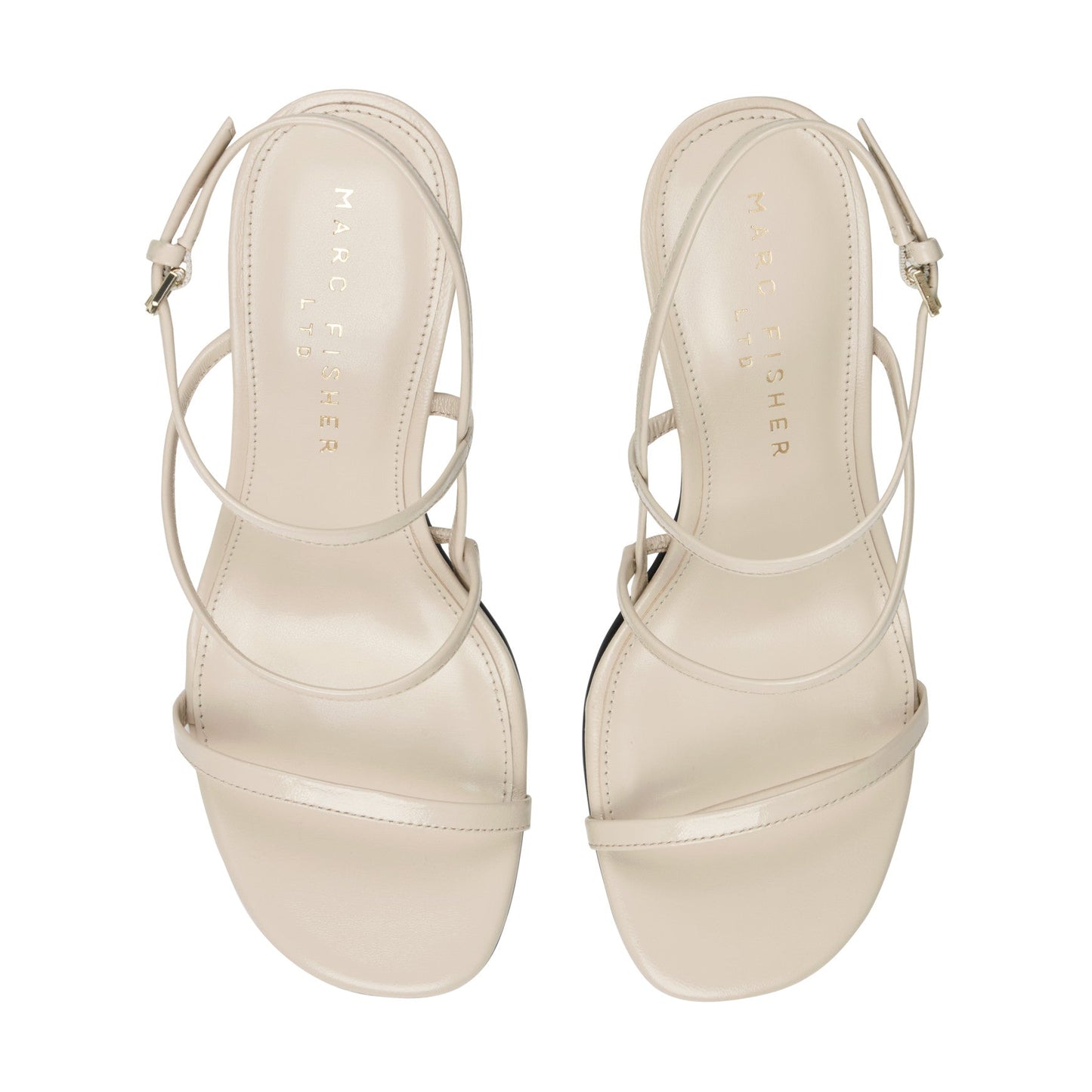Marc Fisher Denzi Strappy Leather Sandal - Ivory Leather