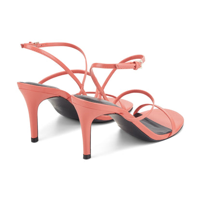 Marc Fisher Denzi Strappy Leather Sandal - Coral Leather