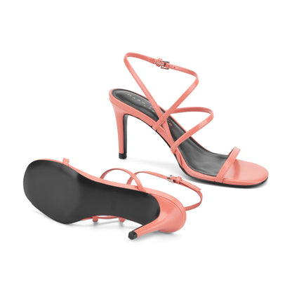 Marc Fisher Denzi Strappy Leather Sandal - Coral Leather