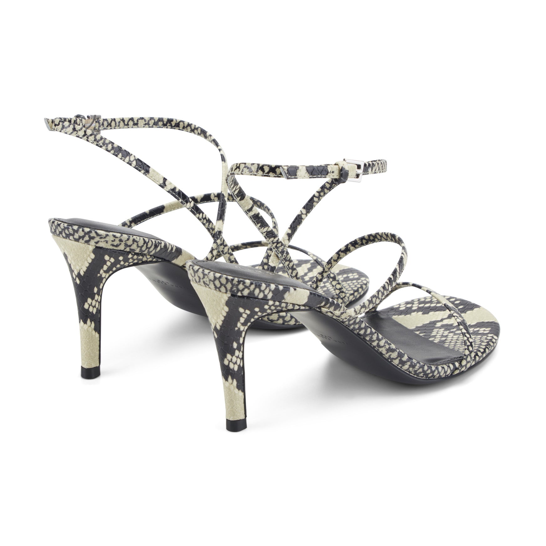 Marc Fisher Denzi Strappy Leather Sandal - Snake Printed Leather