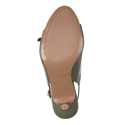 Marc Fisher Paza Peep Toe Pump - Dark Green Patent