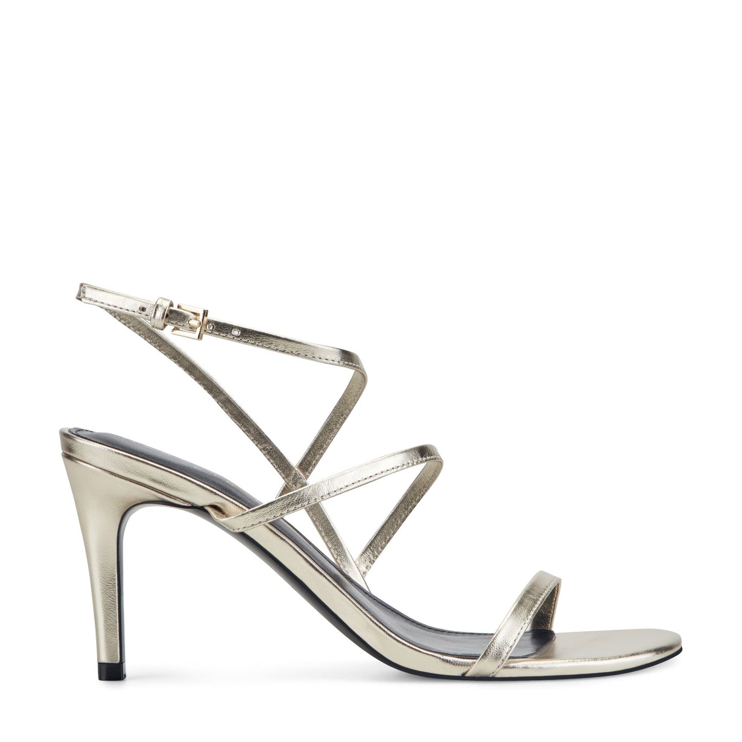 Marc Fisher Denzi Strappy Leather Sandal - Platino Leather