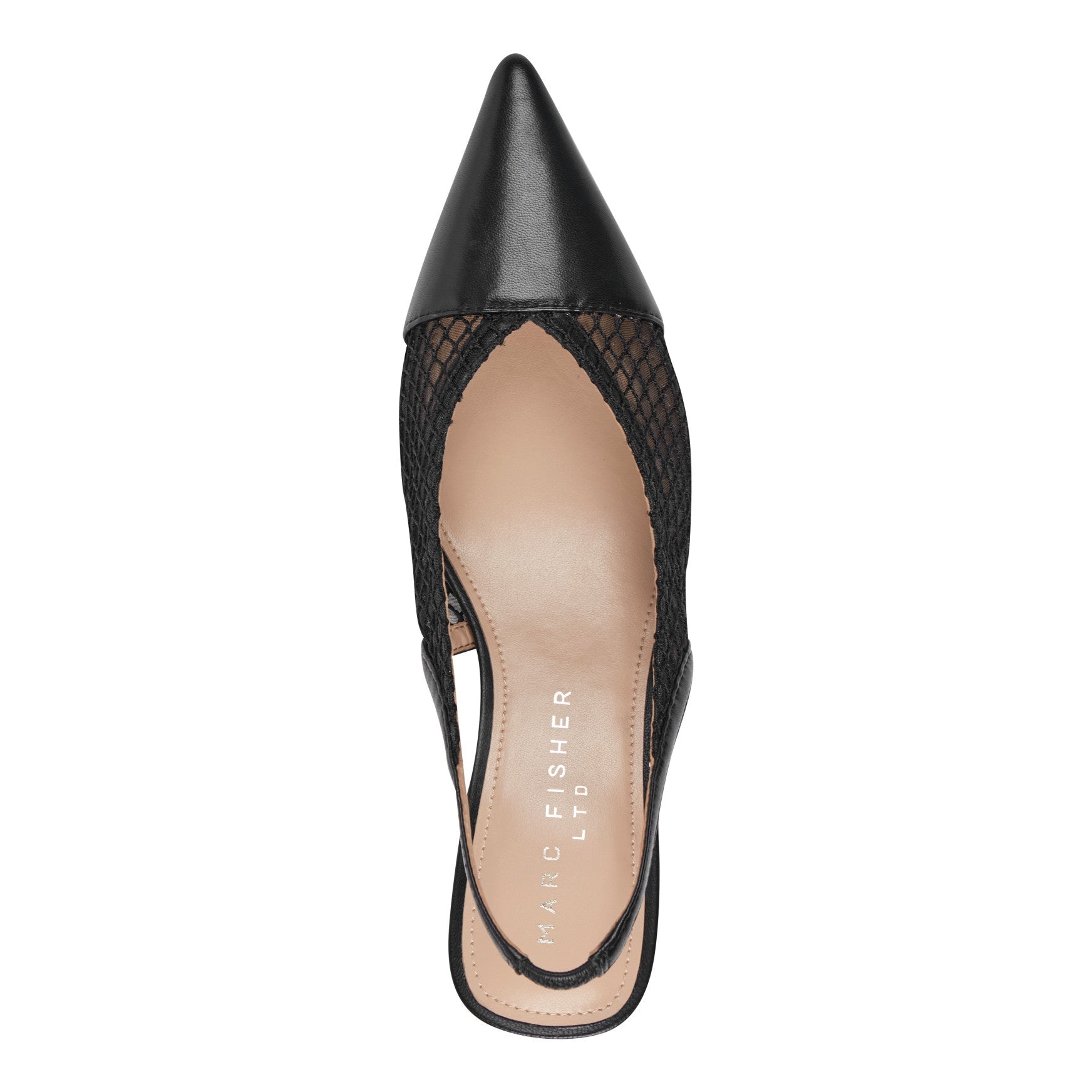 Marc Fisher Gipsi Mesh Slingback Kitten Heel Pump - Black Mesh