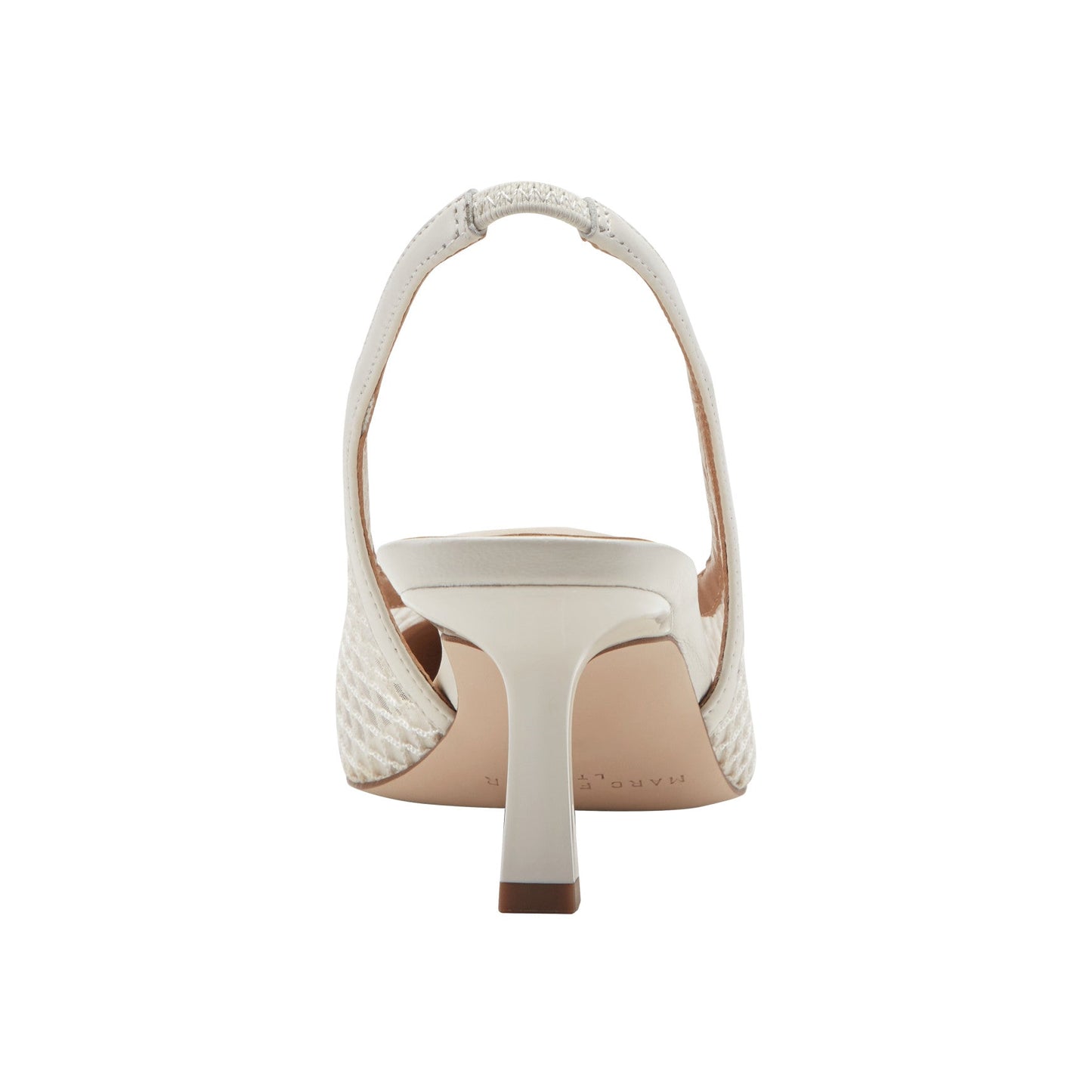 Marc Fisher Gipsi Mesh Slingback Kitten Heel Pump - Ivory Mesh