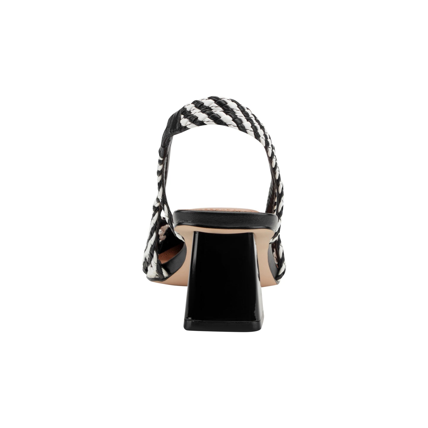 Marc Fisher Latiya Woven Slingback Pump - Black/White