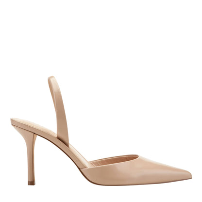 Marc Fisher Noland Leather Slingback Pump - Natural Leather