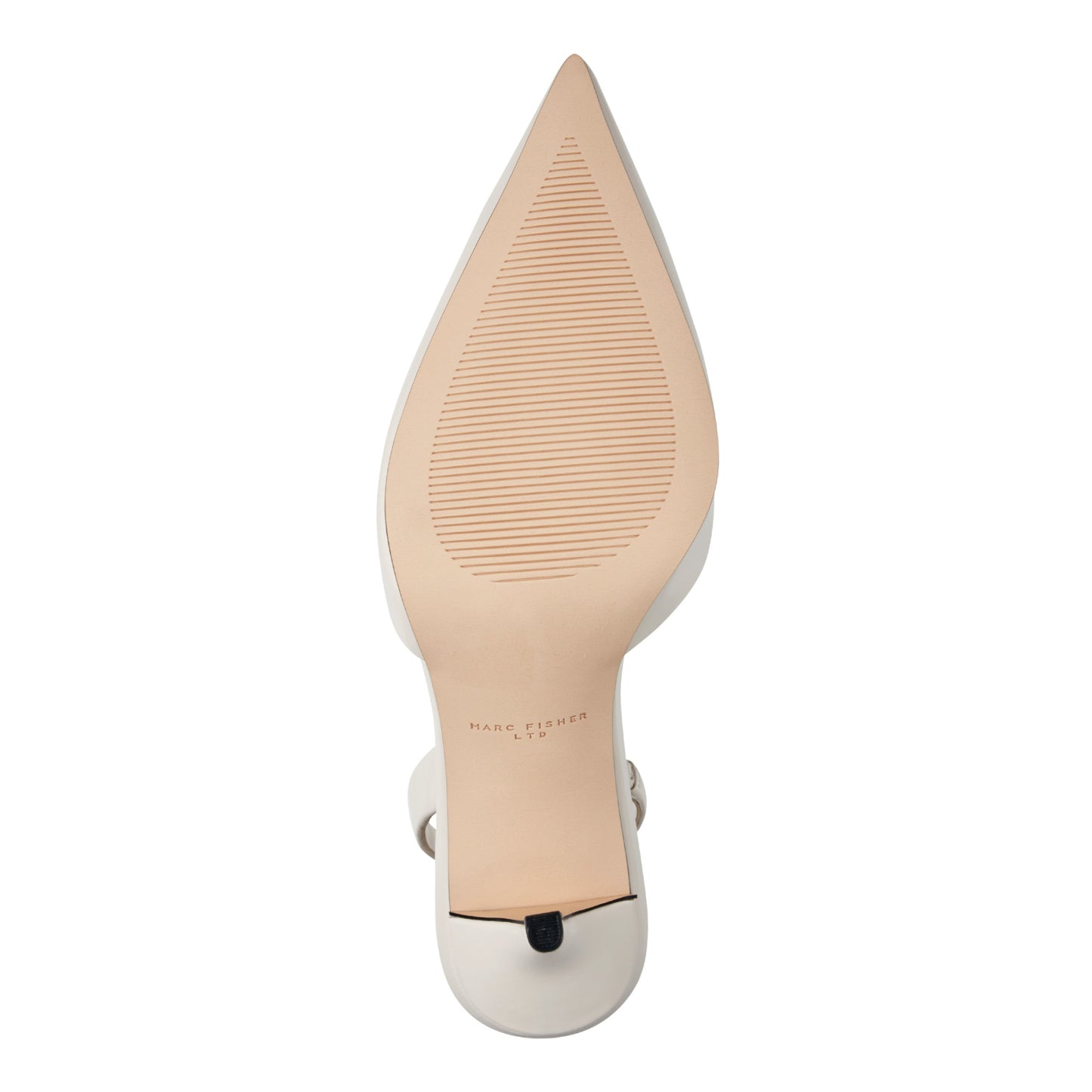Marc Fisher Noland Leather Slingback Pump - Cream Leather