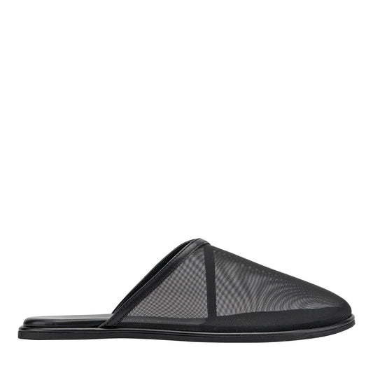 Marc Fisher Larissa Mesh Flat Mule - Black Mesh