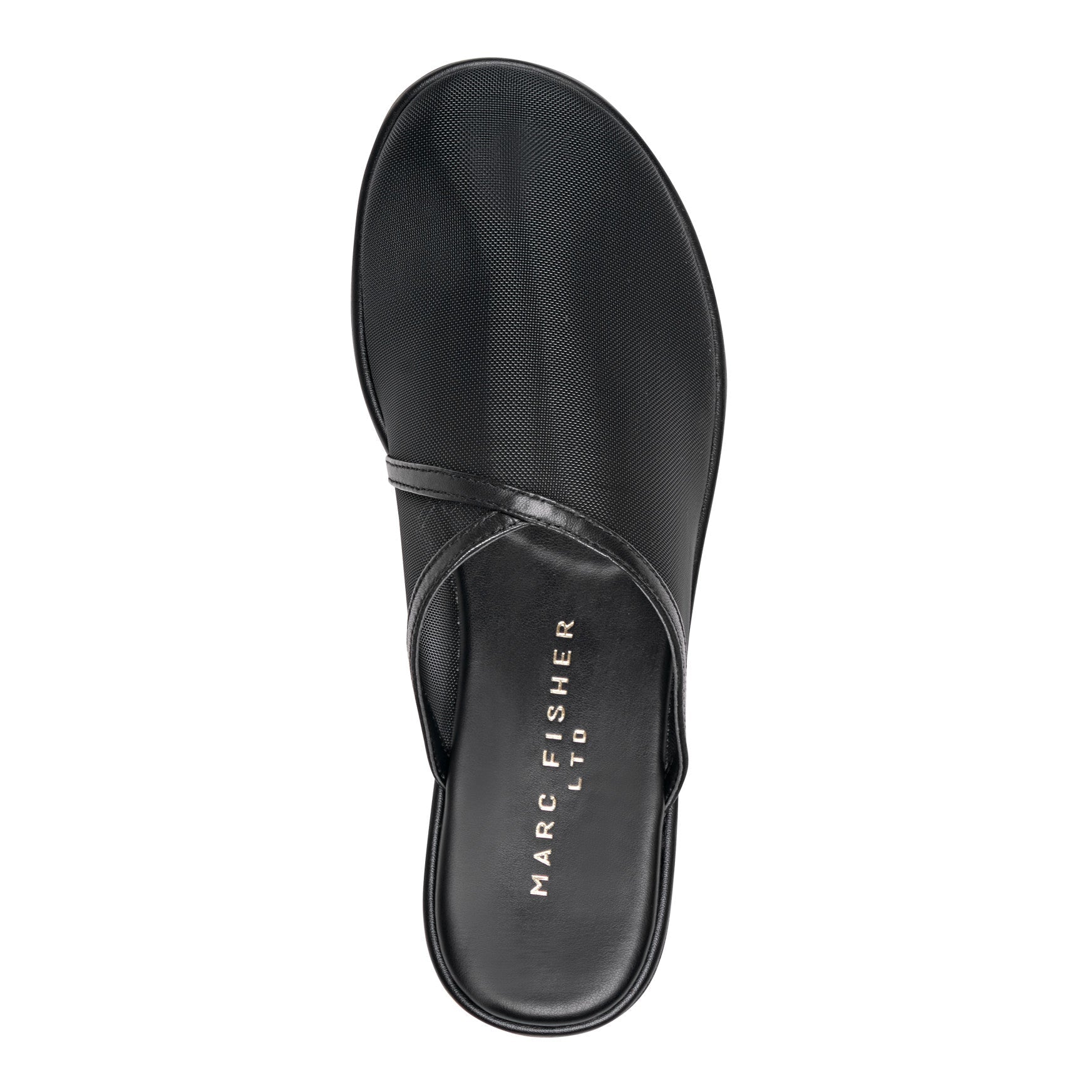 Marc Fisher Larissa Mesh Flat Mule - Black Mesh