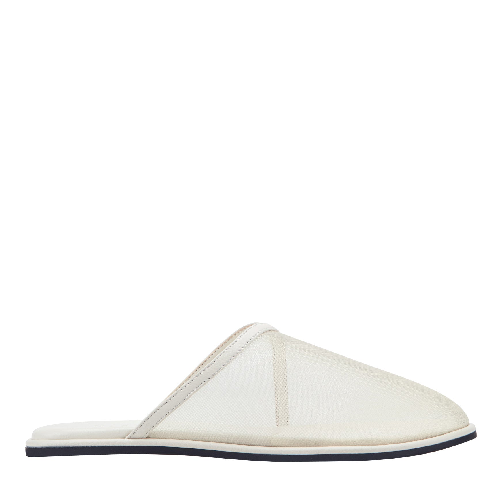 Marc Fisher Larissa Mesh Flat Mule - White Mesh