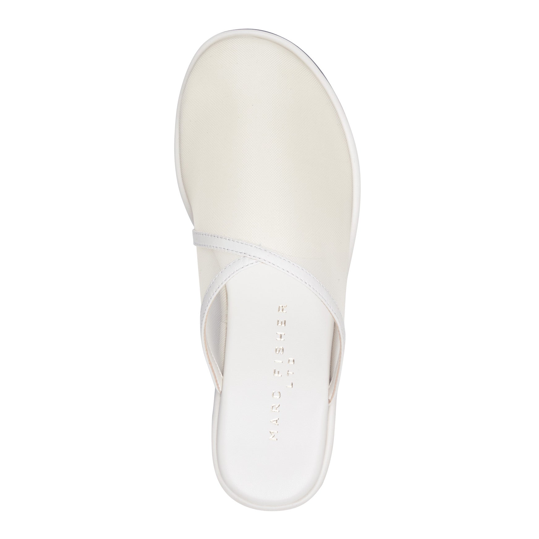 Marc Fisher Larissa Mesh Flat Mule - White Mesh