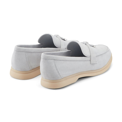 Marc Fisher Yanelli Casual Leather Loafer - Light Blue Suede