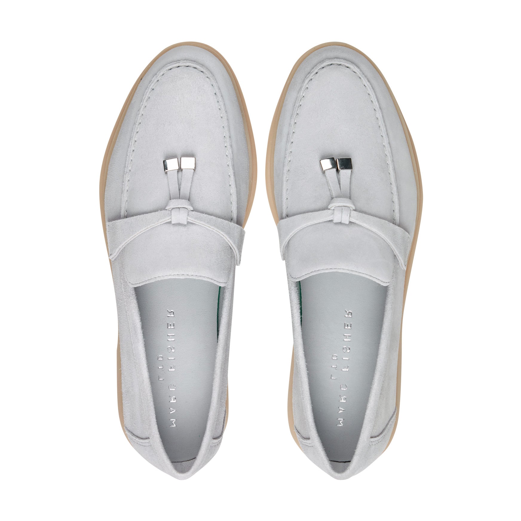 Marc Fisher Yanelli Casual Leather Loafer - Light Blue Suede