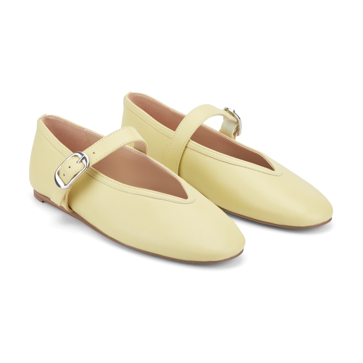 Marc Fisher Godea Mary Jane Ballet Flat - Yellow Leather