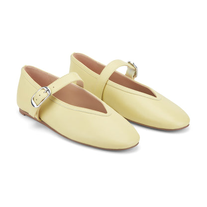 Marc Fisher Godea Mary Jane Ballet Flat - Yellow Leather