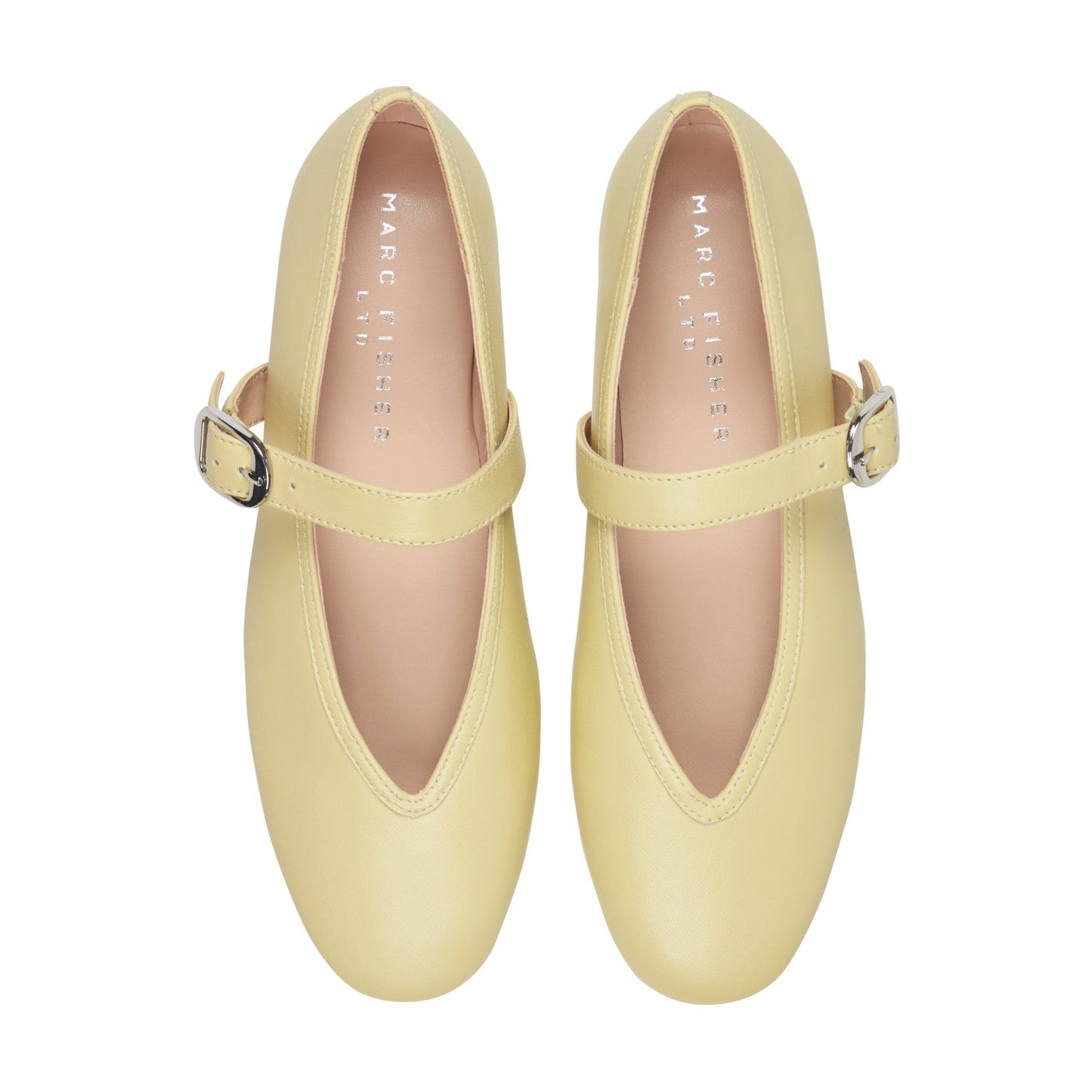 Marc Fisher Godea Mary Jane Ballet Flat - Yellow Leather