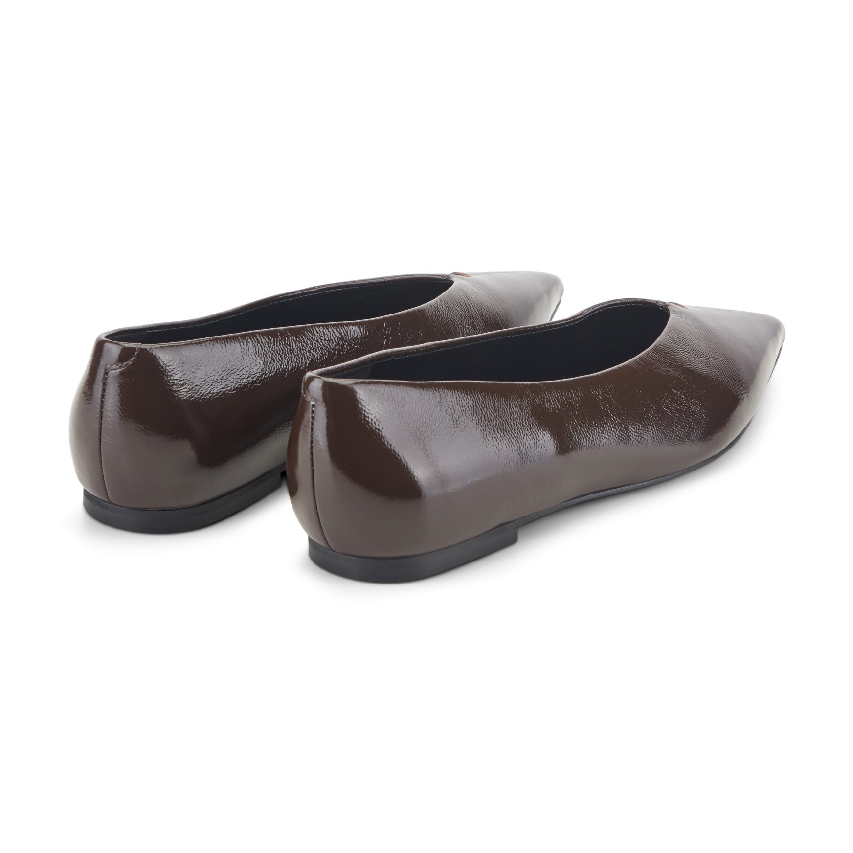 Marc Fisher Casee Leather Flat - Dark Brown Patent Leather