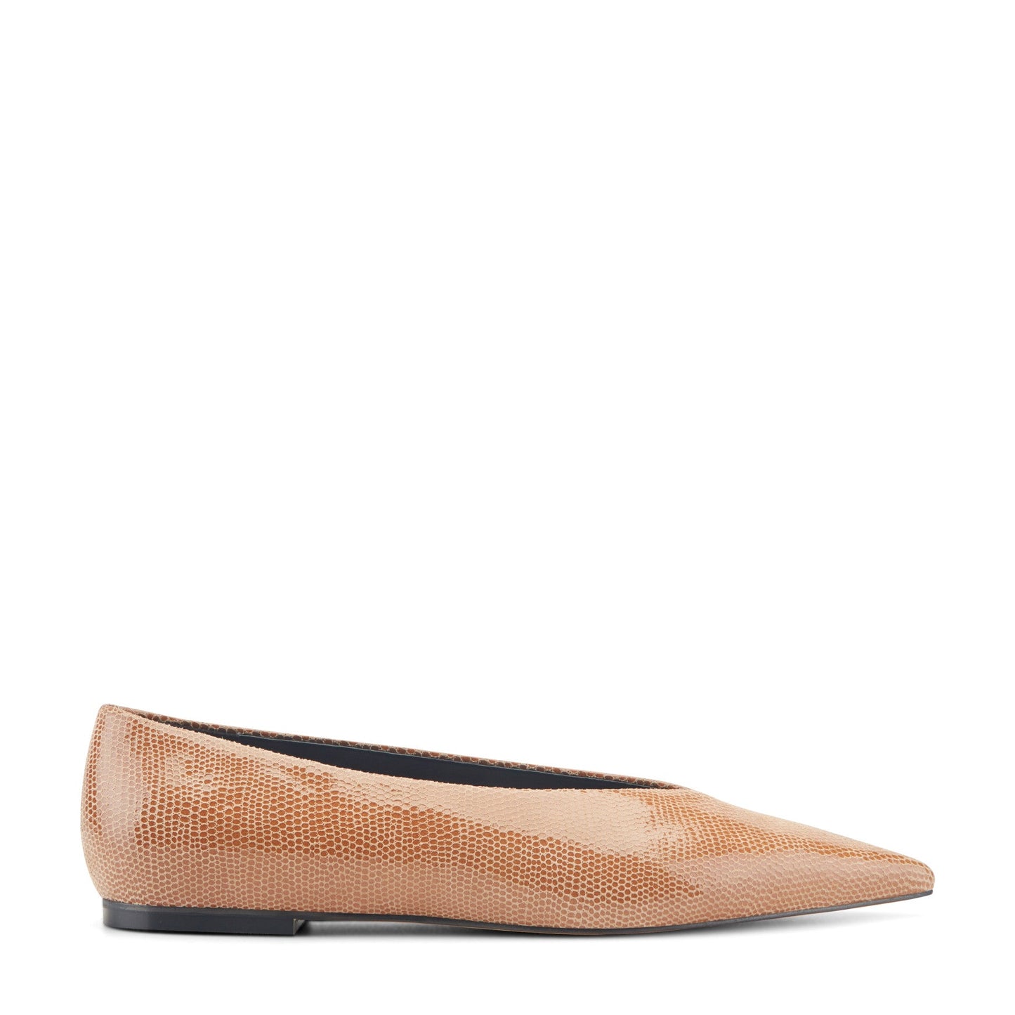 Marc Fisher Casee Leather Flat - Natural Embossed Leather