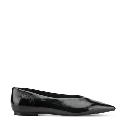 Marc Fisher Casee Leather Flat - Black Patent Leather