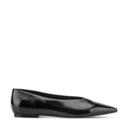 Marc Fisher Casee Leather Flat - Black Patent Leather